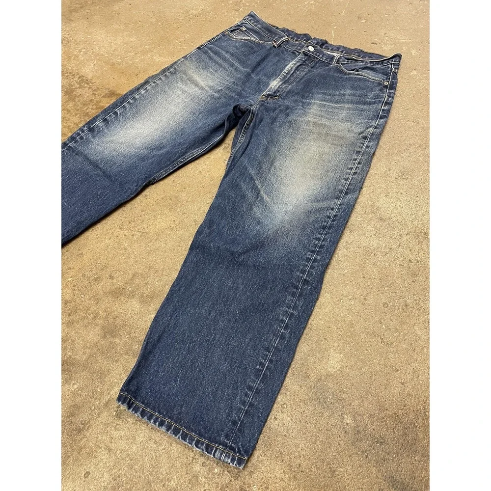 Levis 550 Jeans‎ Mens 40x30 Medium Wash Blue Relaxed Fit Tapered Leg Zip Fly